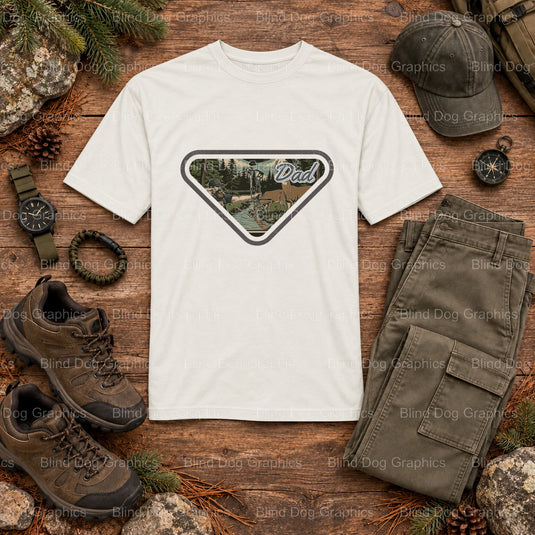 HUNTING DEER DAD - Hunting DTF Transfer (view 1 of 2) – by Blind Dog Graphics – Premade Transfers – Hunting, Outdoors