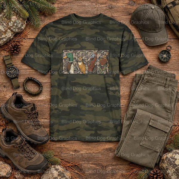 HUNTING SEASON OPENING DAY - Hunting DTF Transfer (view 1 of 2) – by Blind Dog Graphics – Premade Transfers – Hunting, Out...