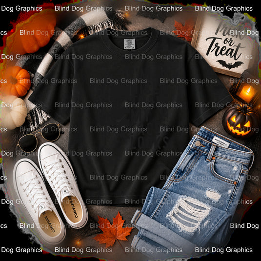I am Nicer Than My Face Looks – Halloween Premade DTF Transfer (view 2 of 2) – by Blind Dog Graphics – Premade Transfers –...