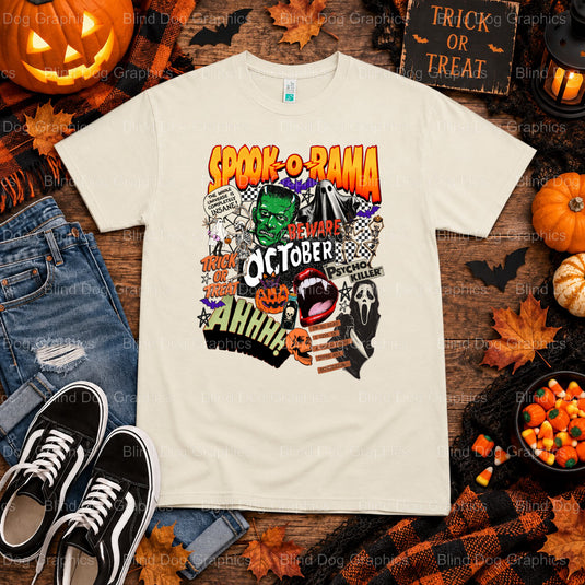 I'm Just Here for the Boos – Halloween Premade DTF Transfer (view 1 of 2) – by Blind Dog Graphics – Premade Transfers – Ha...