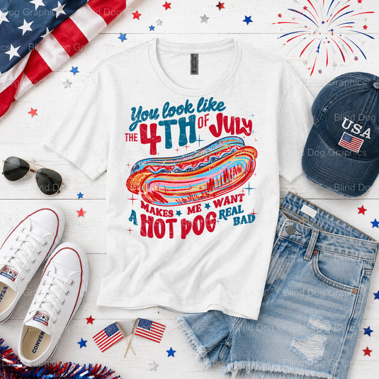 I'M JUST HERE FOR THE FIREWORKS – Fourth Of July DTF Transfer (view 2 of 2) – by Blind Dog Graphics – Premade Transfers –...