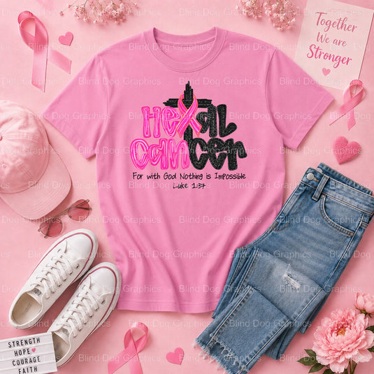 I WEAR PINK FOR MY MOM - Breast Cancer Awareness Premade DTF Transfer (view 1 of 3) – by Blind Dog Graphics – Premade Tran...