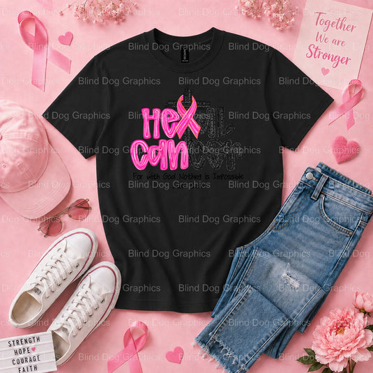 I WEAR PINK FOR MY MOM - Breast Cancer Awareness Premade DTF Transfer (view 2 of 3) – by Blind Dog Graphics – Premade Tran...