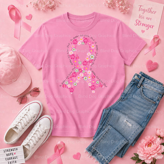 I wear pink for my MOM - Breast Cancer Awareness Premade DTF Transfer (view 3 of 3) – by Blind Dog Graphics – Premade Tran...