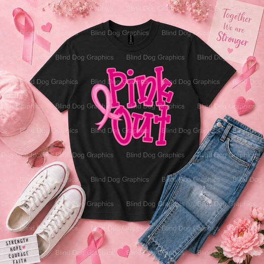 I WEAR PINK FOR MY SISTER - Breast Cancer Awareness DTF Transfer Premade DTF Transfer (view 2 of 3) – by Blind Dog Graphic...