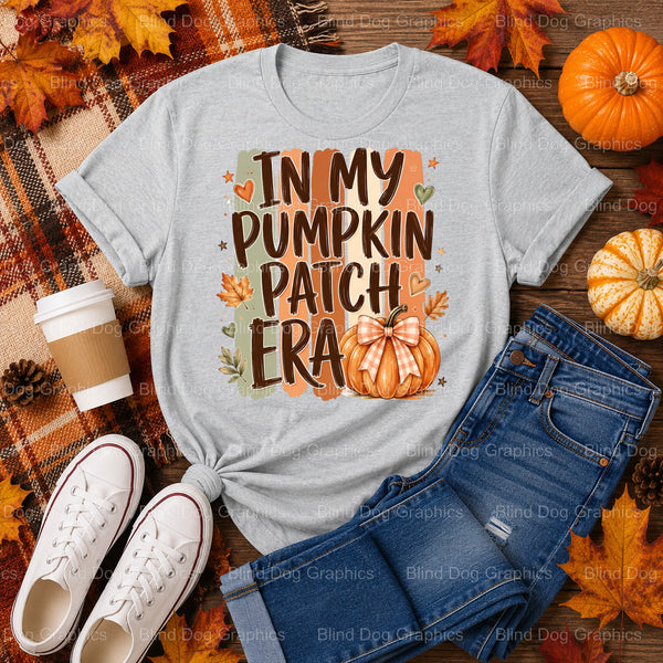 In My Pumpkin Patch Era – Fall Premade DTF Transfer (view 1 of 2) – by Blind Dog Graphics – Premade Transfers – Fall, DTF...