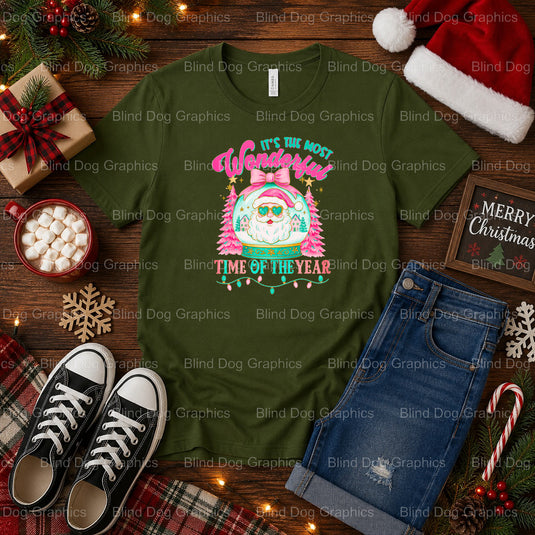 IT'S THE MOST WONDERFUL TIME OF THE YEAR – Christmas Premade DTF Transfer (view 1 of 2) – by Blind Dog Graphics – Premade...
