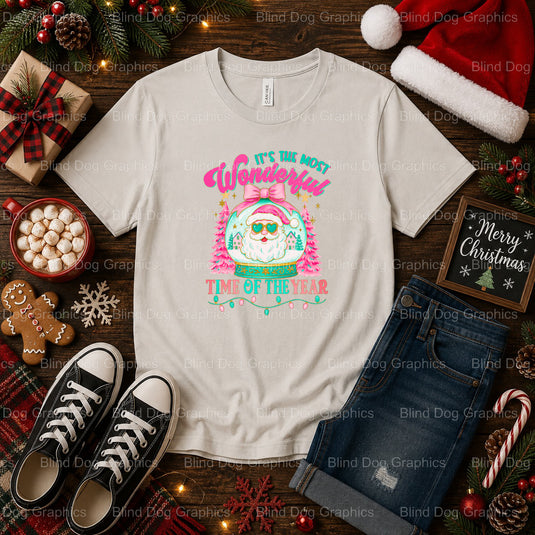 IT'S THE MOST WONDERFUL TIME OF THE YEAR – Christmas Premade DTF Transfer (view 2 of 2) – by Blind Dog Graphics – Premade...