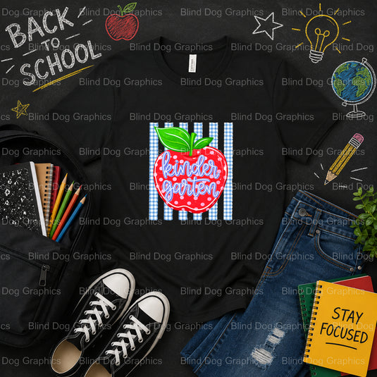 KINDER – School Premade DTF Transfer (view 1 of 2) – by Blind Dog Graphics – Premade Transfers – School DTF Transfers, Edu...