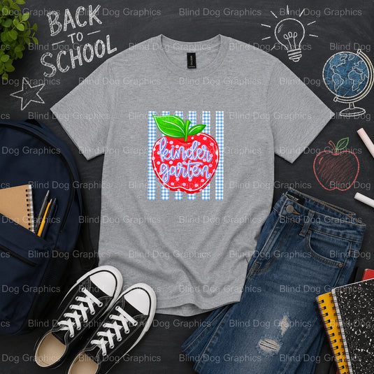 KINDER – School Premade DTF Transfer (view 2 of 2) – by Blind Dog Graphics – Premade Transfers – School DTF Transfers, Edu...
