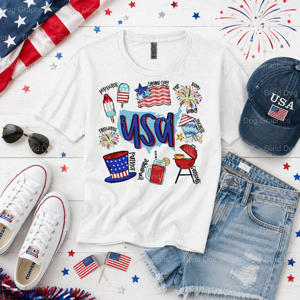 Land Of The Free Because Of The Brave – Fourth Of July DTF Transfer (view 1 of 2) – by Blind Dog Graphics – Premade Transf...