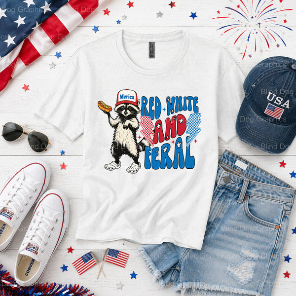 Land of the Free Because of the Brave – Fourth Of July DTF Transfer (view 1 of 2) – by Blind Dog Graphics – Premade Transf...