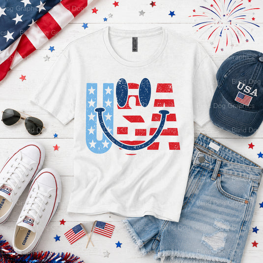 LAND OF THE FREE HOME OF THE BRAVE – Fourth Of July DTF Transfer (view 1 of 2) – by Blind Dog Graphics – Premade Transfers...