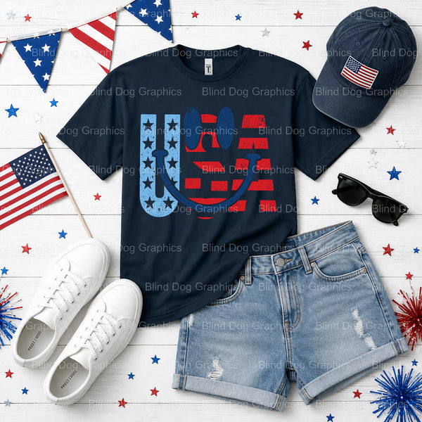 LAND OF THE FREE HOME OF THE BRAVE – Fourth Of July DTF Transfer (view 2 of 2) – by Blind Dog Graphics – Premade Transfers...