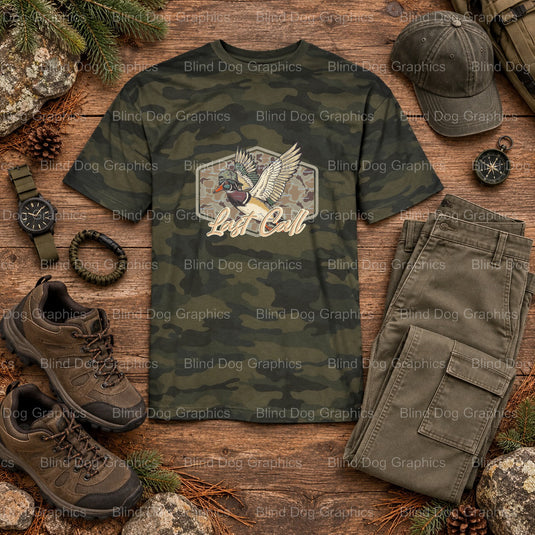 LAST CALL HUNTING SEASON - Hunting DTF Transfer (view 1 of 2) – by Blind Dog Graphics – Premade Transfers – Hunting, Outdoors