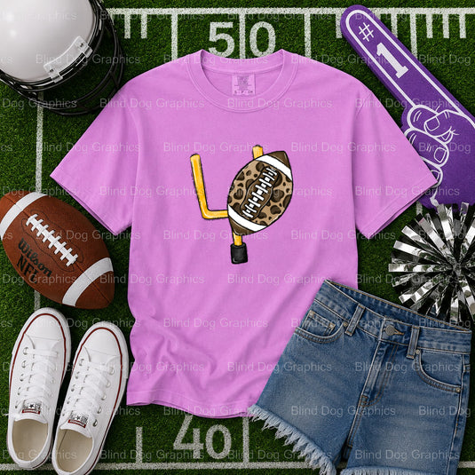 Leopard Print Football Goal Post – Football Premade DTF Transfer (view 1 of 2) – by Blind Dog Graphics – Premade Transfers...
