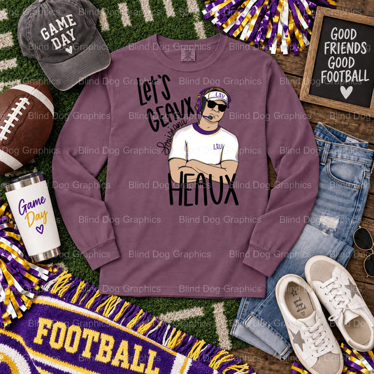LET'S GEAUX HEAUX - LSU Premade DTF Transfer (view 2 of 2) – by Blind Dog Graphics – Premade Transfers – LSU, College Foot...
