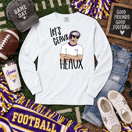 LET'S GEAUX HEAUX - LSU Premade DTF Transfer (view 2 of 2) – by Blind Dog Graphics – Premade Transfers – LSU, College Foot...