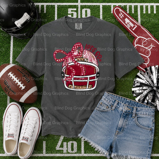 LET'S GO – Football Premade DTF Transfer (view 2 of 2) – by Blind Dog Graphics – Premade Transfers – Football, Sports
