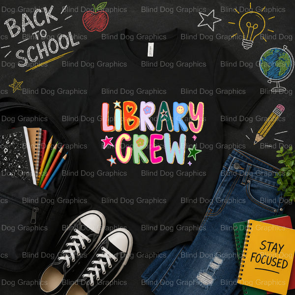 LIBRARIAN LIFE – School Premade DTF Transfer (view 1 of 2) – by Blind Dog Graphics – Premade Transfers – School DTF Transf...