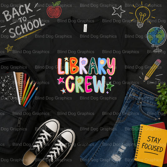 LIBRARIAN LIFE – School Premade DTF Transfer (view 1 of 2) – by Blind Dog Graphics – Premade Transfers – School DTF Transf...