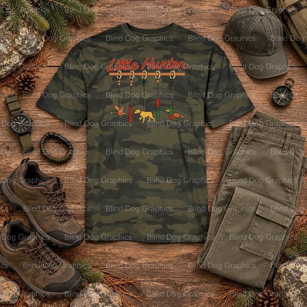 Little Hunter Baby Mallard Duck - Hunting Premade DTF Transfer (view 1 of 2) – by Blind Dog Graphics – Premade Transfers –...