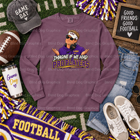 LSU FOOTBALL TIGERS - College Football Game Day Premade DTF Transfer (view 1 of 2) – by Blind Dog Graphics – Premade Trans...