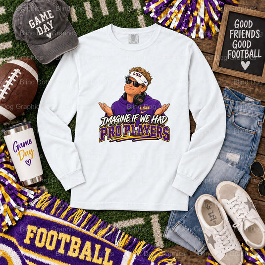 LSU FOOTBALL TIGERS - College Football Game Day Premade DTF Transfer (view 2 of 2) – by Blind Dog Graphics – Premade Trans...