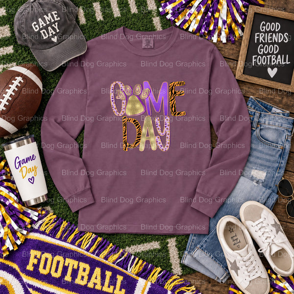 LSU GAME DAY - LSU Premade DTF Transfer (view 2 of 2) – by Blind Dog Graphics – Premade Transfers – LSU, College Football