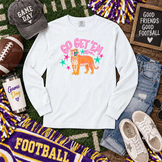 LSU Mom Distressed Paw Print - Premade DTF Transfer (view 2 of 2) – by Blind Dog Graphics – Premade Transfers – LSU, Colle...