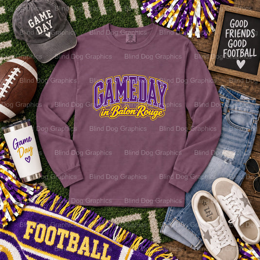 LSU MOM - Purple & Gold Leopard Tiger Premade DTF Transfer (view 1 of 2) – by Blind Dog Graphics – Premade Transfers – LSU...