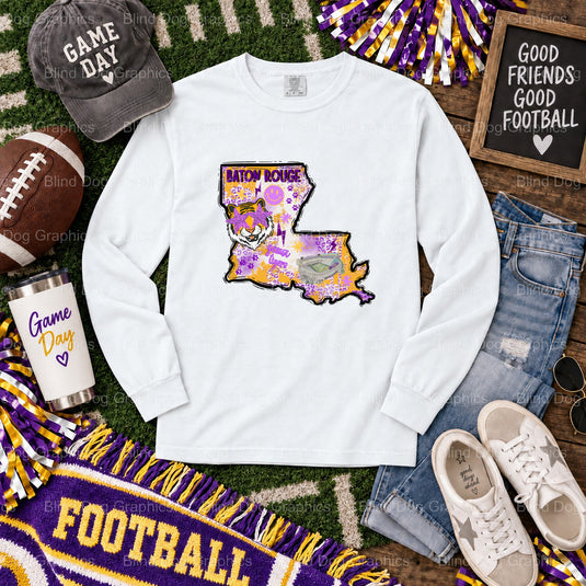 LSU TIGERS Cheetah Print - LSU Premade DTF Transfer (view 1 of 2) – by Blind Dog Graphics – Premade Transfers – LSU, Colle...
