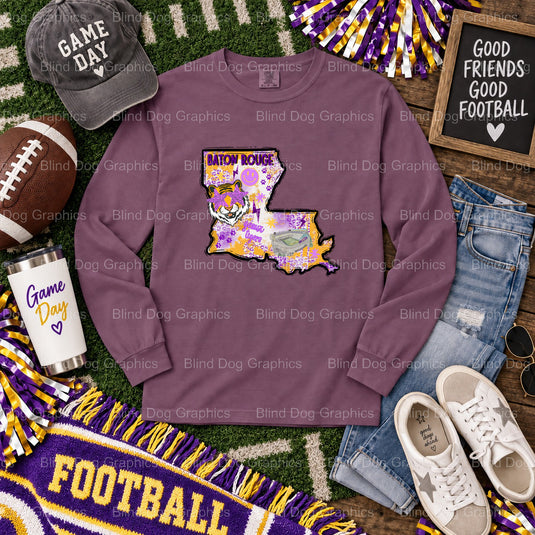 LSU TIGERS Cheetah Print - LSU Premade DTF Transfer (view 2 of 2) – by Blind Dog Graphics – Premade Transfers – LSU, Colle...