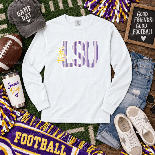 LSU TIGERS GAME DAY - LSU Premade DTF Transfer (view 2 of 2) – by Blind Dog Graphics – Premade Transfers – LSU, College Fo...