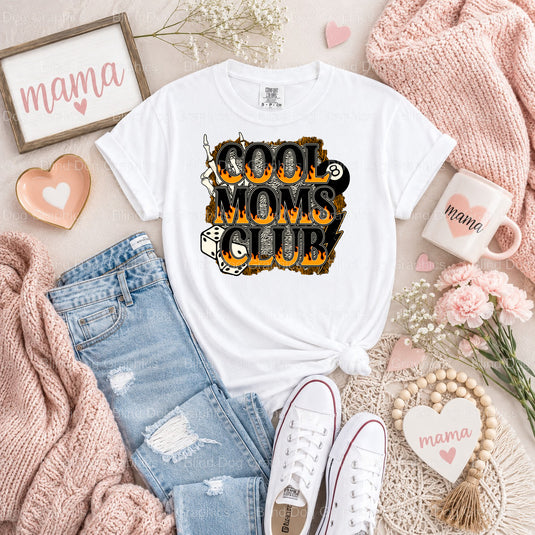 MAMA Cool Moms Club - Premade Mama DTF Transfer (view 1 of 2) – by Blind Dog Graphics – Premade Transfers – Mama, Mom Life