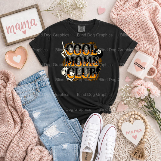 MAMA Cool Moms Club - Premade Mama DTF Transfer (view 2 of 2) – by Blind Dog Graphics – Premade Transfers – Mama, Mom Life