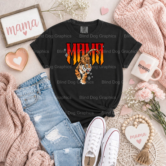 MAMA est. 2024 - Mama DTF Transfer (view 2 of 2) – by Blind Dog Graphics – Premade Transfers – Mama, Mom Life