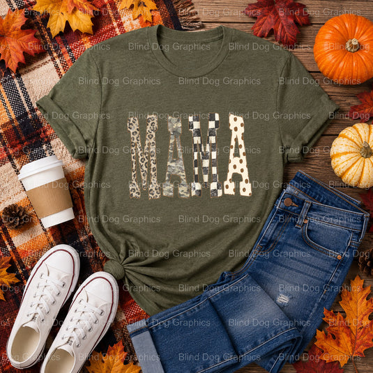 mama – Fall Premade DTF Transfer (view 2 of 2) – by Blind Dog Graphics – Premade Transfers – Fall, Thanksgiving