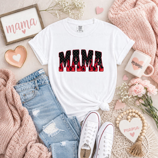 MAMA Faux Sequin - Mama Premade DTF Transfer (view 1 of 2) – by Blind Dog Graphics – Premade Transfers – Mama, Mom Life