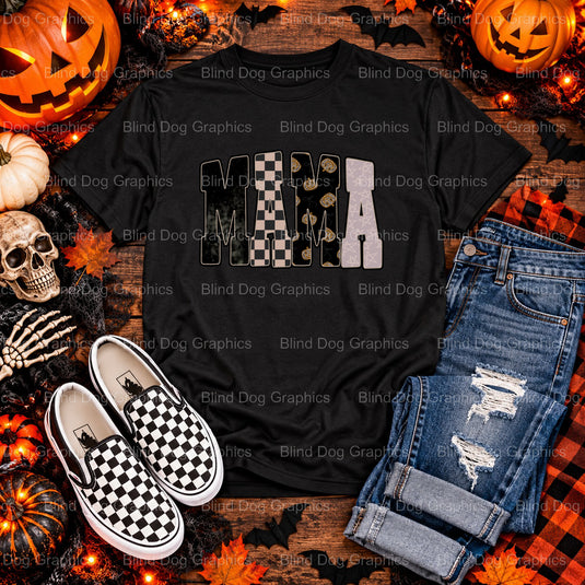 Mama Halloween – Halloween Premade DTF Transfer (view 1 of 2) – by Blind Dog Graphics – Premade Transfers – Halloween, DTF...