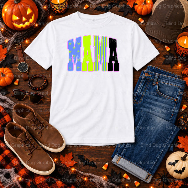 Mama – Halloween Premade DTF Transfer (view 1 of 2) – by Blind Dog Graphics – Premade Transfers – Halloween, DTF Transfers