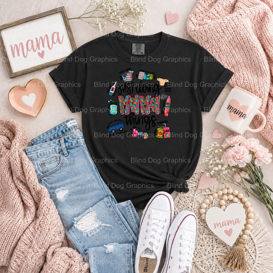 MAMA Just Doing MAMA Things - Mama Leopard Print Premade DTF Transfer (view 2 of 2) – by Blind Dog Graphics – Premade Tran...