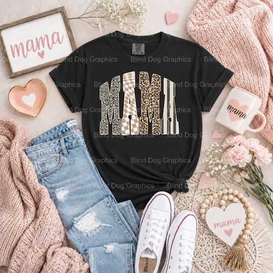 MAMA Leopard - Mama Premade DTF Transfer (view 2 of 2) – by Blind Dog Graphics – Premade Transfers – Mama, Mom Life