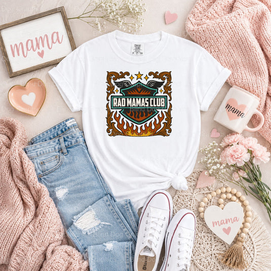 MAMA Rad Mamas Club Est. 2024 - Premade DTF Transfer (view 1 of 2) – by Blind Dog Graphics – Premade Transfers – Mama, Mom...