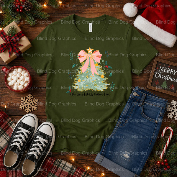 Merry & Bright – Christmas Premade DTF Transfer (view 1 of 2) – by Blind Dog Graphics – Premade Transfers – Christmas, Hol...