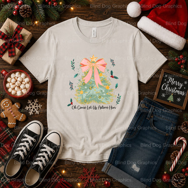 Merry & Bright – Christmas Premade DTF Transfer (view 2 of 2) – by Blind Dog Graphics – Premade Transfers – Christmas, Hol...