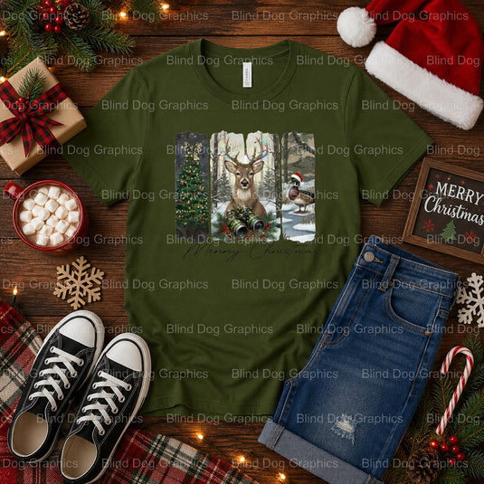 MERRY CHRISTMAS – Christmas Premade DTF Transfer (view 1 of 2) – by Blind Dog Graphics – Premade Transfers – Christmas, Ho...