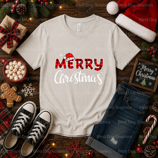 Merry Christmas – Christmas Premade DTF Transfer (view 1 of 2) – by Blind Dog Graphics – Premade Transfers – Christmas, Ho...