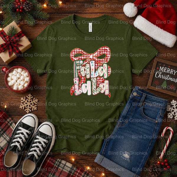 MERRY CHRISTMAS – Christmas Premade DTF Transfer (view 1 of 2) – by Blind Dog Graphics – Premade Transfers – Christmas, Ho...