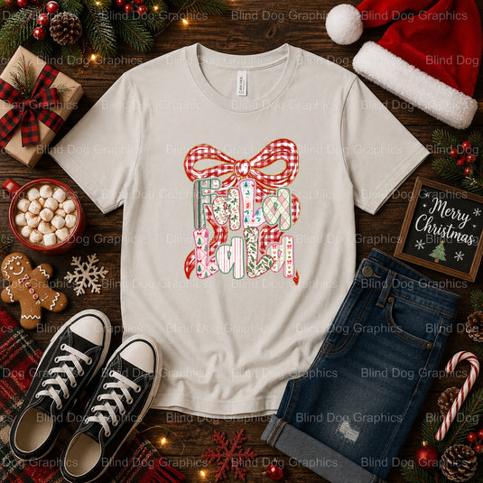 MERRY CHRISTMAS – Christmas Premade DTF Transfer (view 2 of 2) – by Blind Dog Graphics – Premade Transfers – Christmas, Ho...